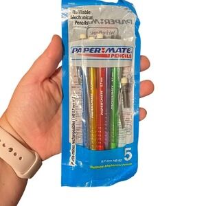 VTG 2005 Papermate NEW 5 Multicolor Pack Refillable Mechanical Pencils Deadstock